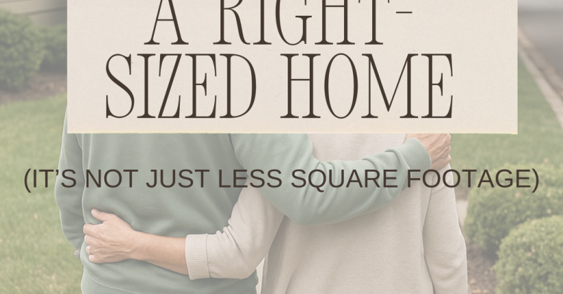 What to Look for in a Right-Sized Home, It’s Not Just Less Square Footage